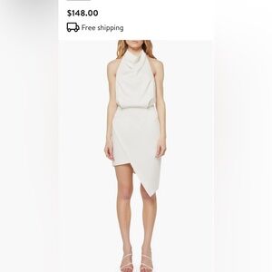 White ivory satin dress